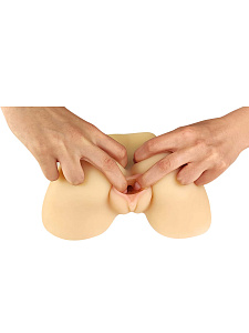 Реалистичный мастурбатор-попка Devi с вагинальным и анальным отверстиями